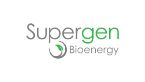 Supergen Bioenergy Hub logo in grey and green font